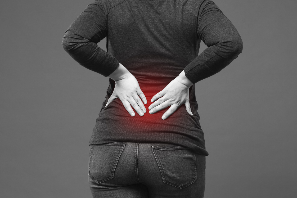person with chronic back pain